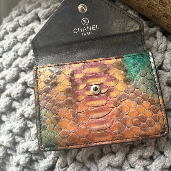 Chanel Exotic Python Leather Card Holder - Picture 2 of 4